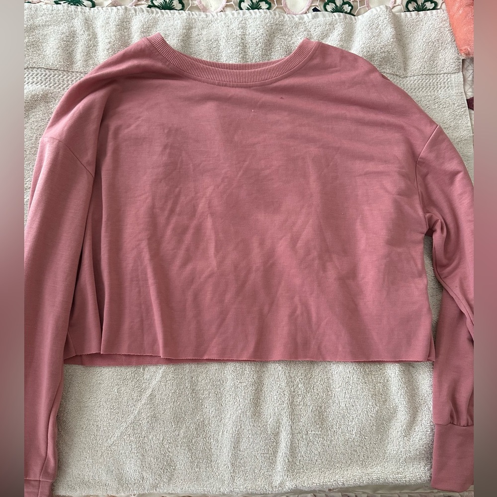 Shein pink crop top
